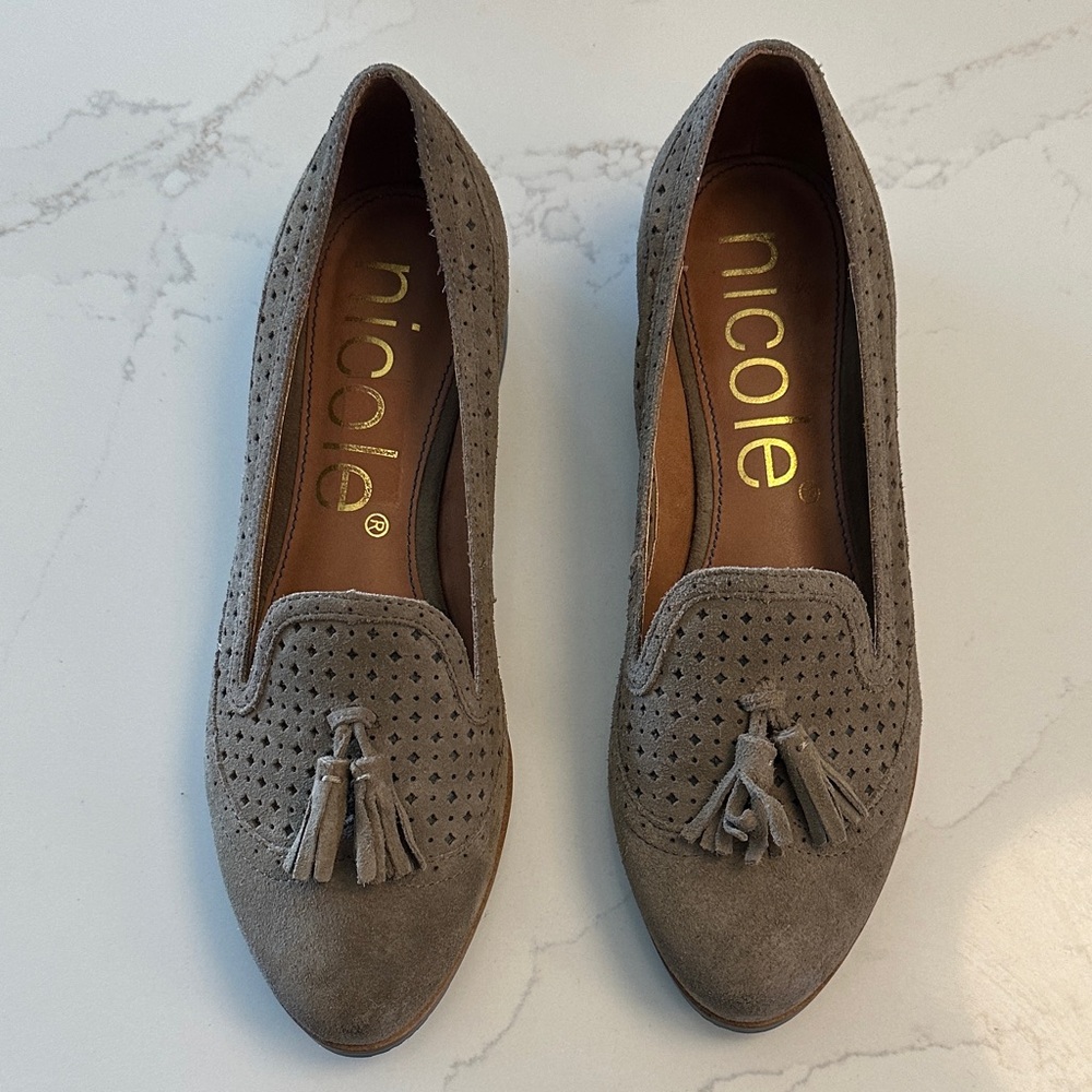 Nicole Women's Taupe Tassel Loafers